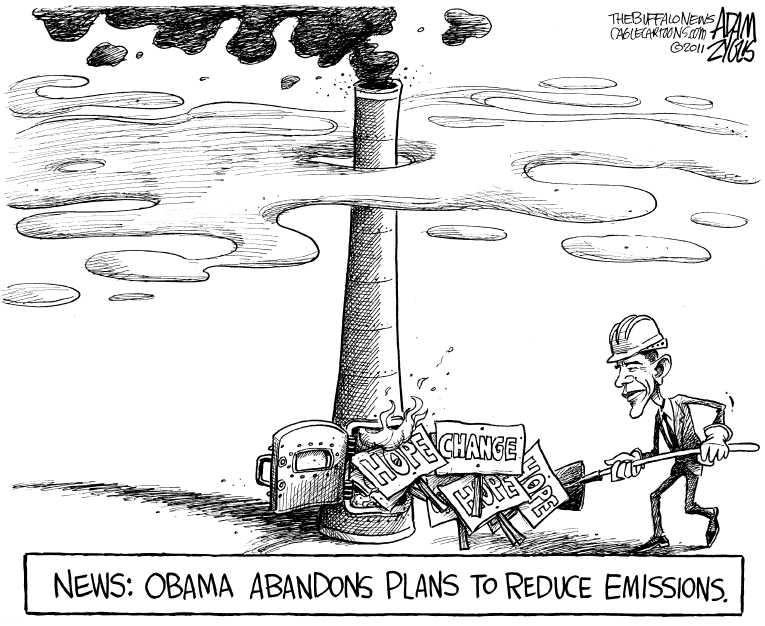 Political/Editorial Cartoon by Adam Zyglis, The Buffalo News on Obama Remains Committed