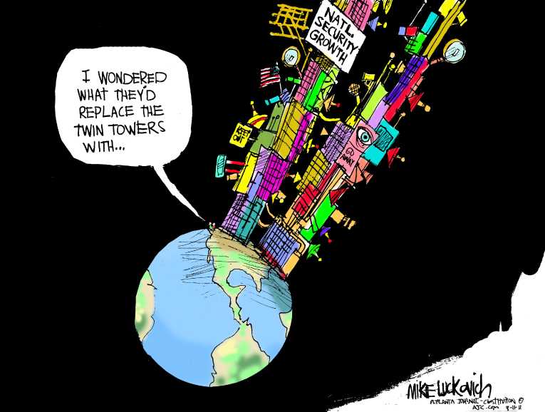 Political/Editorial Cartoon by Mike Luckovich, Atlanta Journal-Constitution on America Remembers