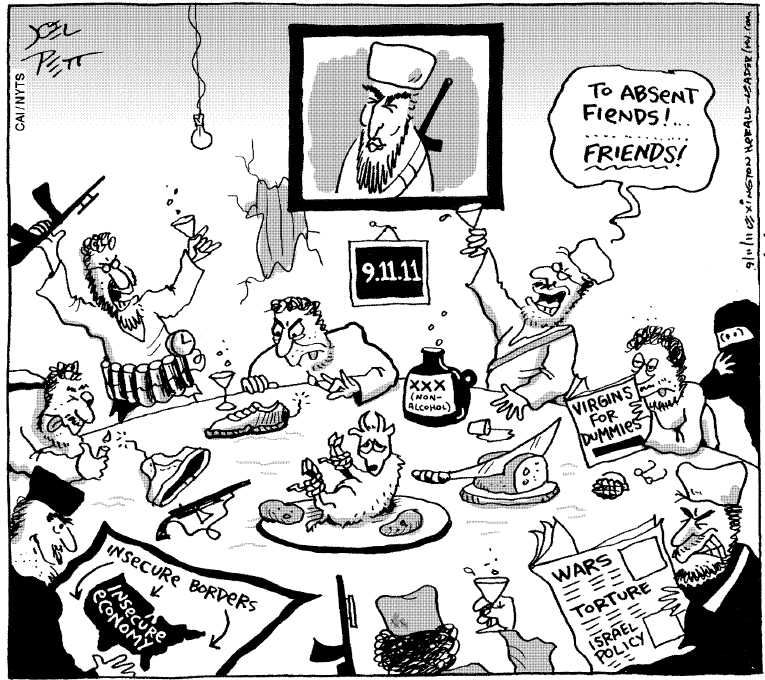Political/Editorial Cartoon by Joel Pett, Lexington Herald-Leader, CWS/CartoonArts Intl. on America Remembers