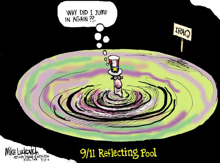 Political/Editorial Cartoon by Mike Luckovich, Atlanta Journal-Constitution on America Remembers