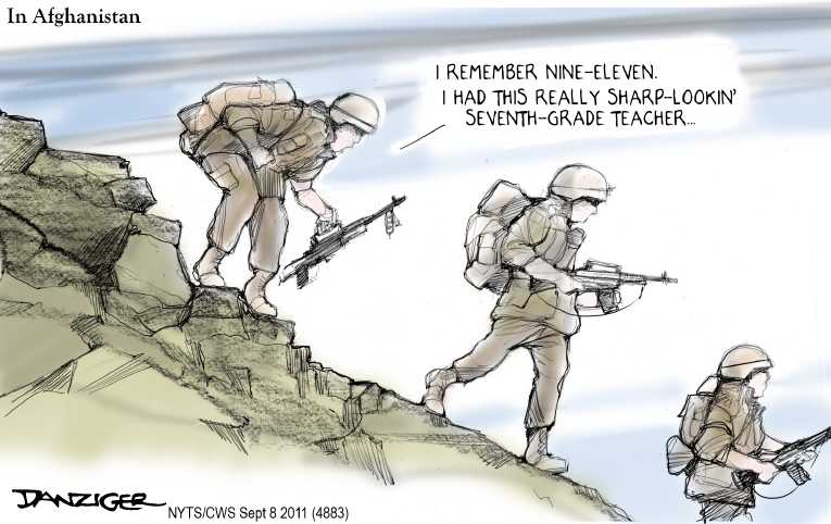 Political/Editorial Cartoon by Jeff Danziger, CWS/CartoonArts Intl. on America Remembers