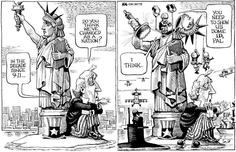 Political/Editorial Cartoon by KAL (Kevin Kallaugher), The Economist, London on America Remembers