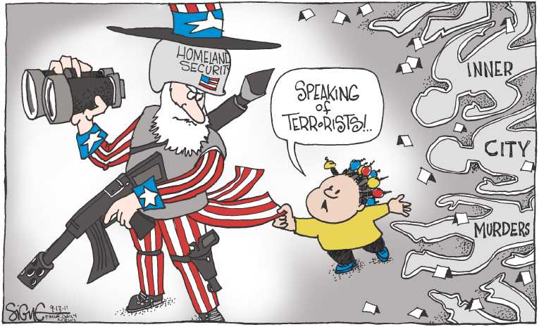 Political/Editorial Cartoon by Signe Wilkinson, Philadelphia Daily News on America Remembers