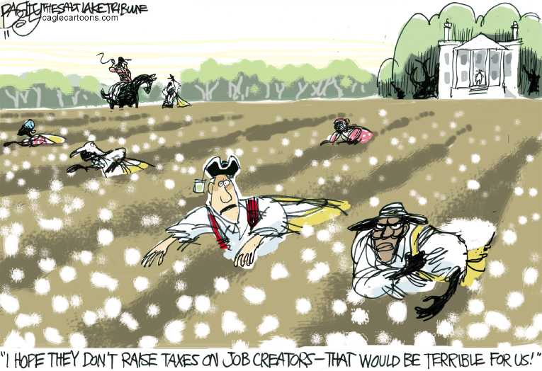 Political/Editorial Cartoon by Pat Bagley, Salt Lake Tribune on Class Warfare Declared