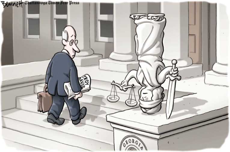 Political/Editorial Cartoon by Clay Bennett, Chattanooga Times Free Press on Murder Planned in Georgia