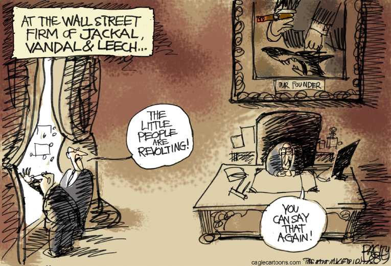 Political/Editorial Cartoon by Pat Bagley, Salt Lake Tribune on US Economy Looking Up