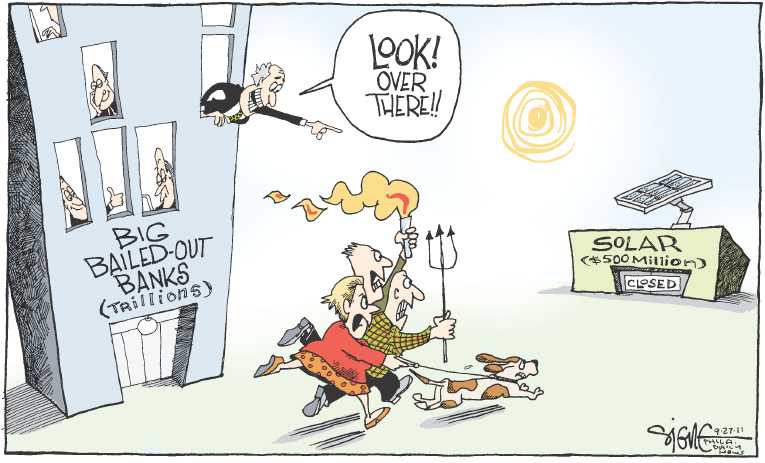 Political/Editorial Cartoon by Signe Wilkinson, Philadelphia Daily News on US Economy Looking Up