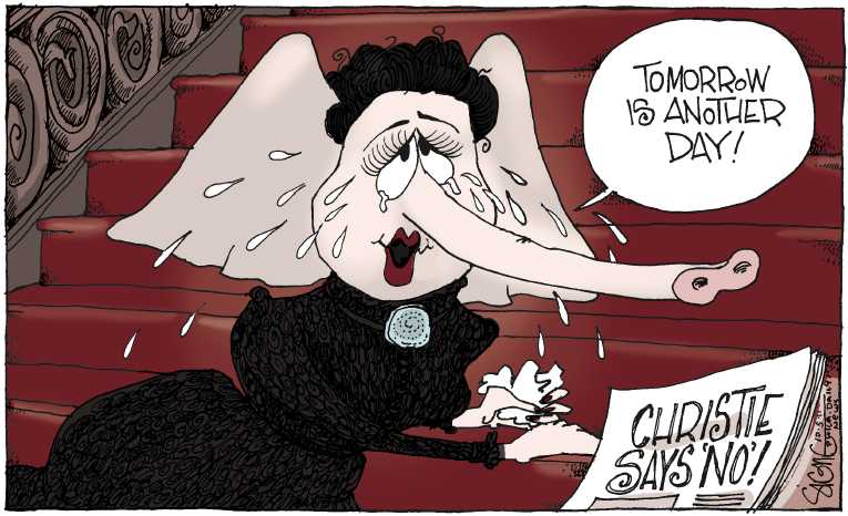 Political/Editorial Cartoon by Signe Wilkinson, Philadelphia Daily News on Romney Leads Field