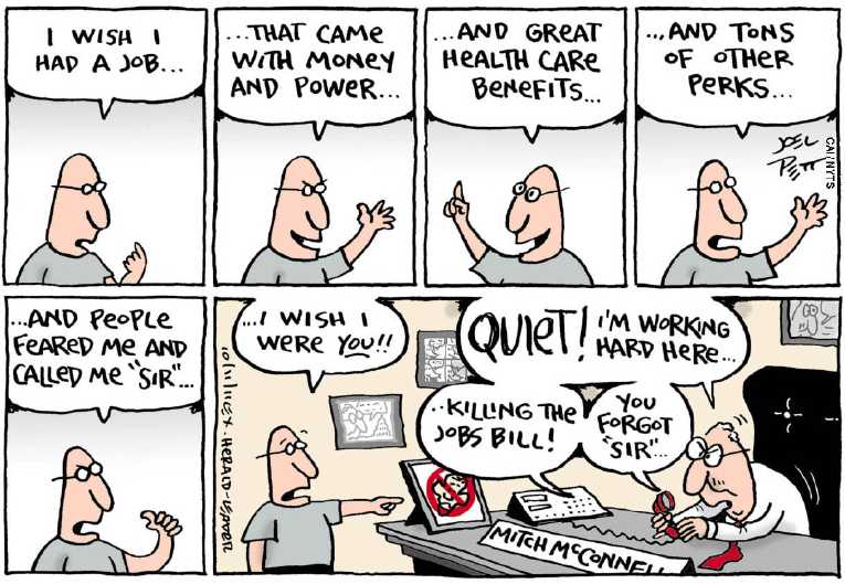Political/Editorial Cartoon by Joel Pett, Lexington Herald-Leader, CWS/CartoonArts Intl. on Economy Fix on the Way