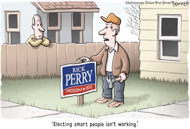 Political/Editorial Cartoon by Clay Bennett, Chattanooga Times Free Press on Herman Cain Surges
