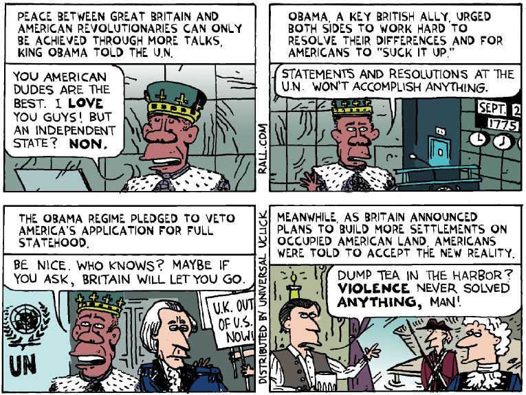 Political/Editorial Cartoon by Ted Rall on Obama Clarifies Message