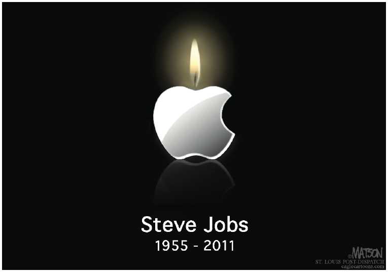 Political/Editorial Cartoon by RJ Matson, Cagle Cartoons on Steve Jobs Dead at 56