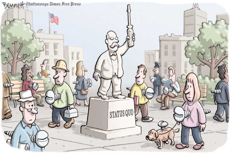 Political/Editorial Cartoon by Clay Bennett, Chattanooga Times Free Press on Protest Spreads
