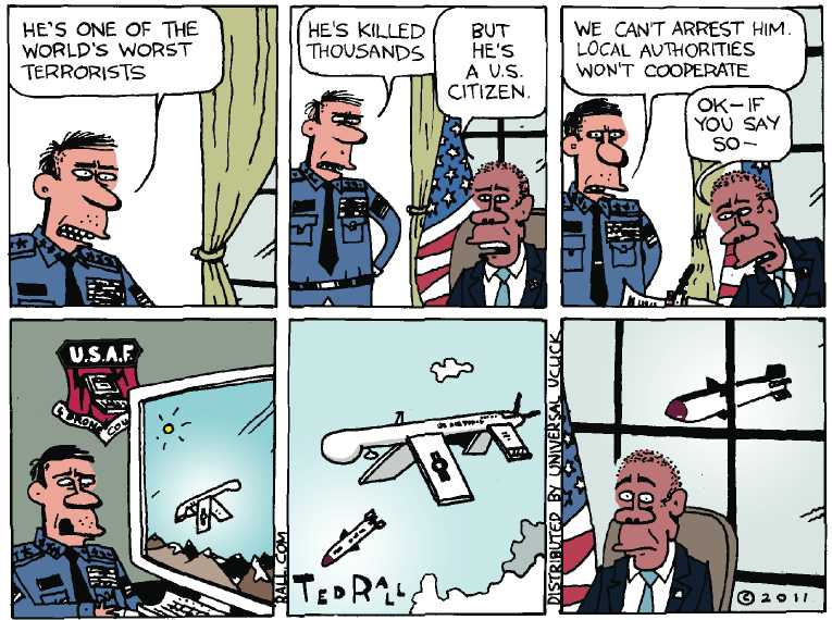 Political/Editorial Cartoon by Ted Rall on Obama Focusing on Jobs