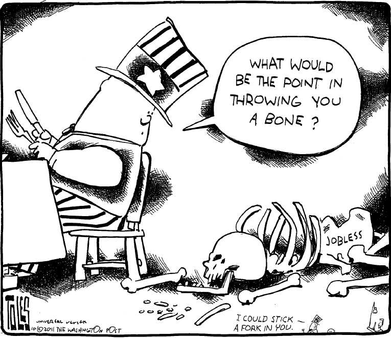 Political/Editorial Cartoon by Tom Toles, Washington Post on Economic Solutions Sought