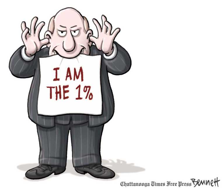 Political/Editorial Cartoon by Clay Bennett, Chattanooga Times Free Press on Economic Solutions Sought