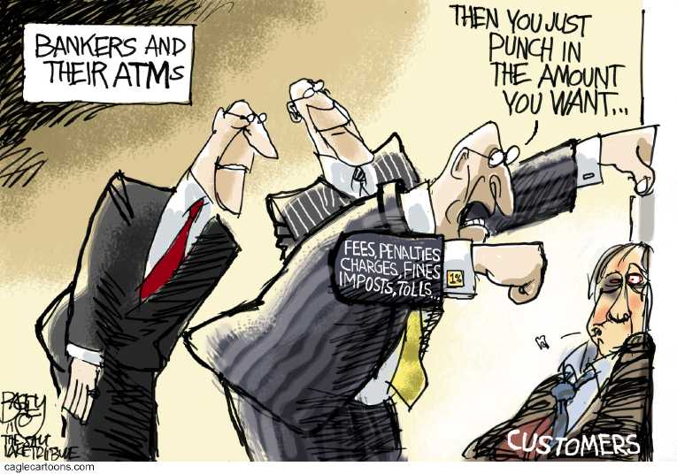 Political/Editorial Cartoon by Pat Bagley, Salt Lake Tribune on GOP Pushes for Massive Cuts