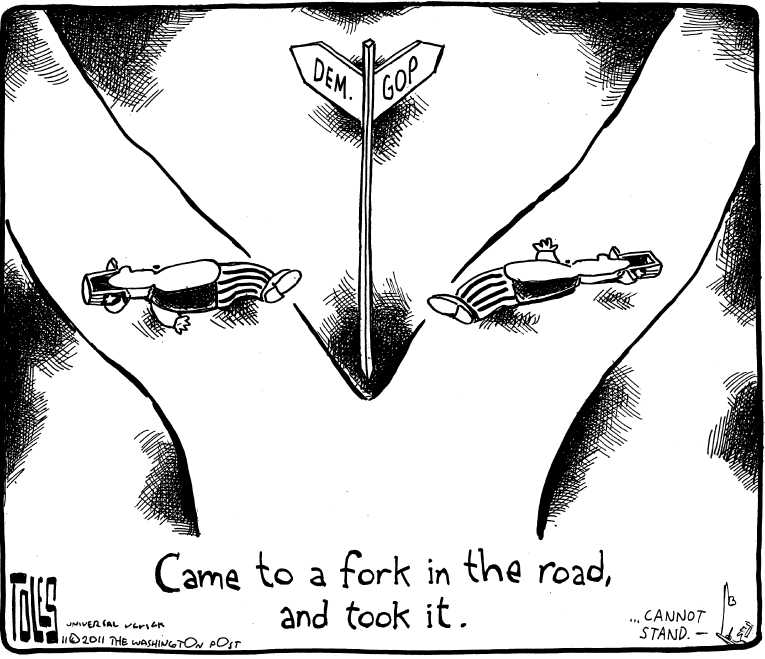 Political/Editorial Cartoon by Tom Toles, Washington Post on Republicans Crack Down