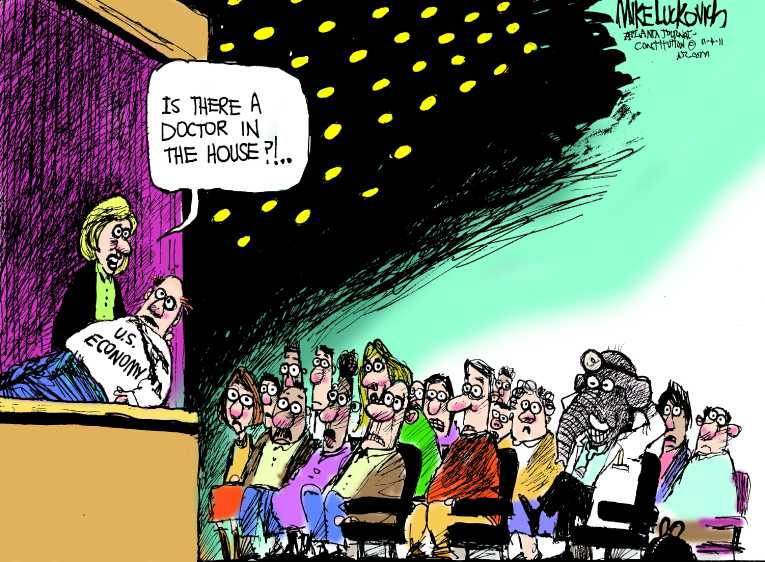 Political/Editorial Cartoon by Mike Luckovich, Atlanta Journal-Constitution on Republicans Crack Down