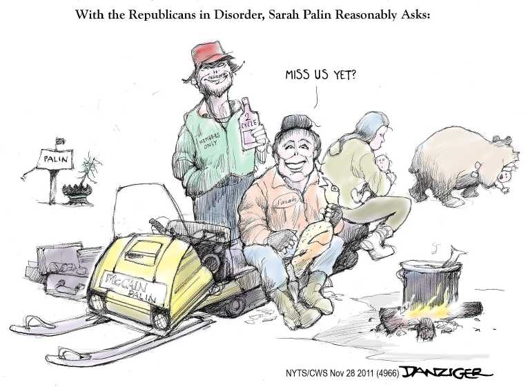 Political/Editorial Cartoon by Jeff Danziger, CWS/CartoonArts Intl. on Cain To Drop From Race?