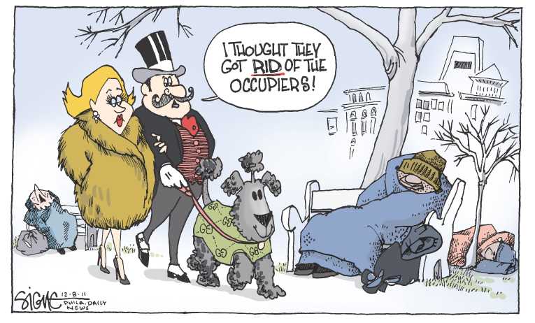 Political/Editorial Cartoon by Signe Wilkinson, Philadelphia Daily News on Economy Stagnates