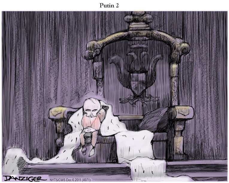 Political/Editorial Cartoon by Jeff Danziger, CWS/CartoonArts Intl. on Putin Sees New Challenge