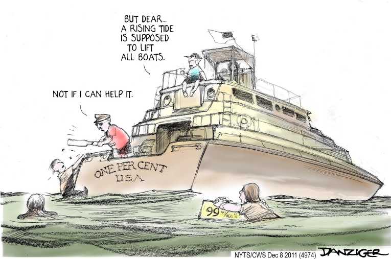 Political/Editorial Cartoon by Jeff Danziger, CWS/CartoonArts Intl. on Economy Showing Signs of Recovery