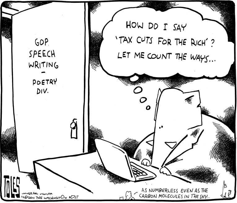 Political/Editorial Cartoon by Tom Toles, Washington Post on Economy Showing Signs of Recovery