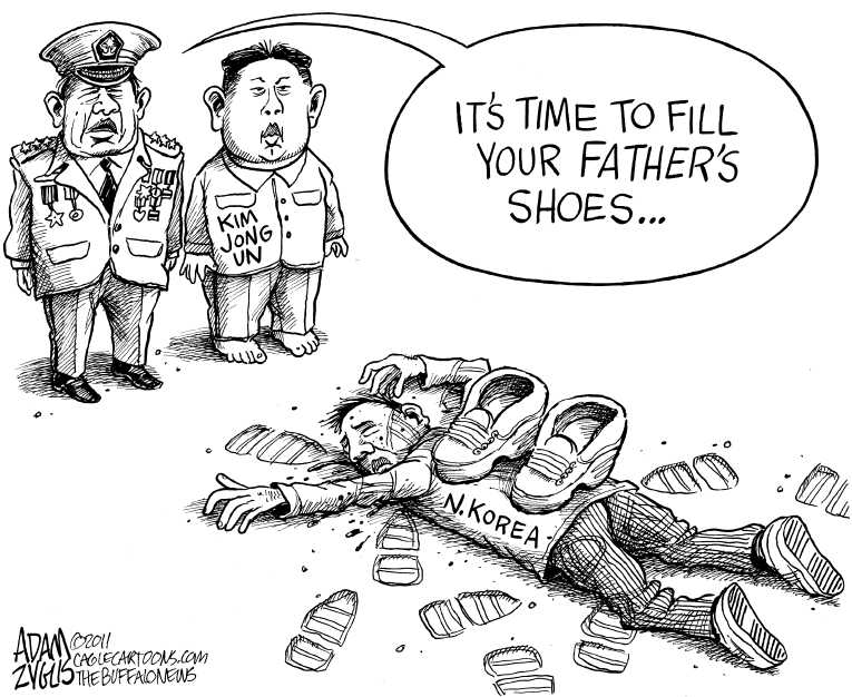 Political/Editorial Cartoon by Adam Zyglis, The Buffalo News on North Korea Leader Dies