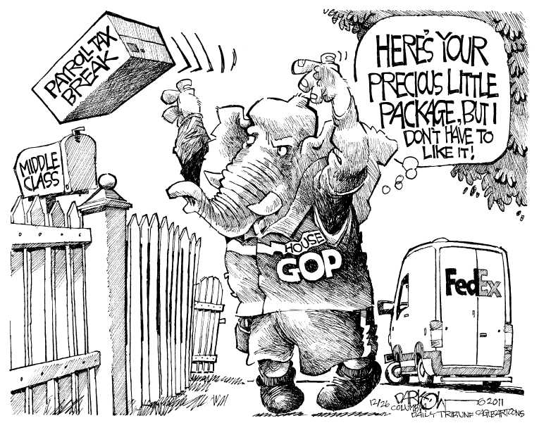 Political/Editorial Cartoon by John Darkow, Columbia Daily Tribune, Missouri on Boehner Botches Tax Cut Vote
