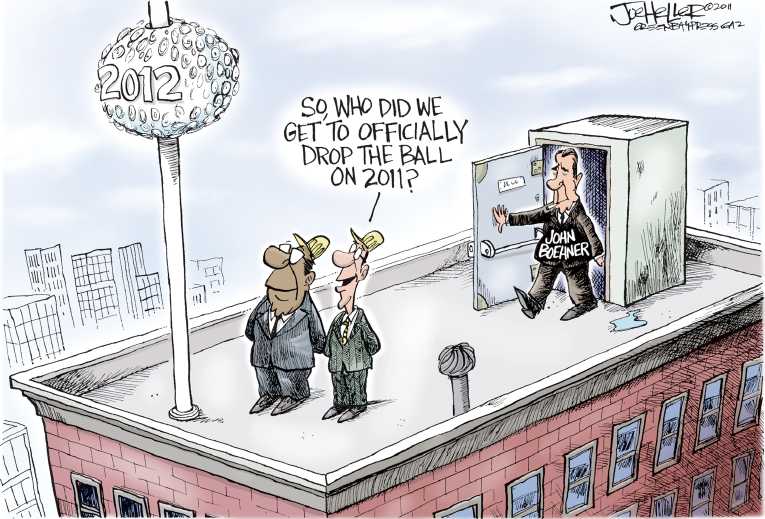 Political/Editorial Cartoon by Joe Heller, Green Bay Press-Gazette on Boehner Botches Tax Cut Vote