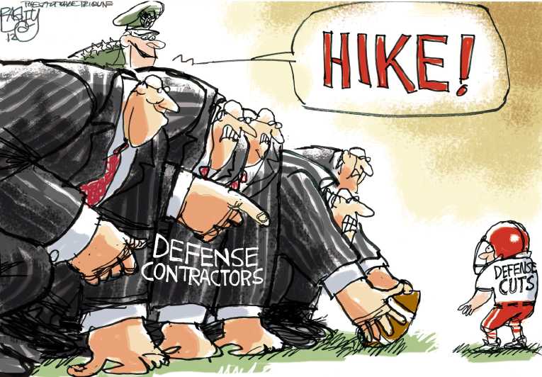Political/Editorial Cartoon by Pat Bagley, Salt Lake Tribune on Obama Considers the Unthinkable