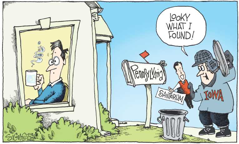 Political/Editorial Cartoon by Signe Wilkinson, Philadelphia Daily News on Romney Campaign Under Attack