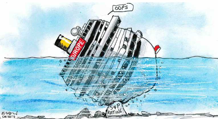 Political/Editorial Cartoon by Alan Moir, Sydney Morning Herald, Australia on Euro Remains in Crisis