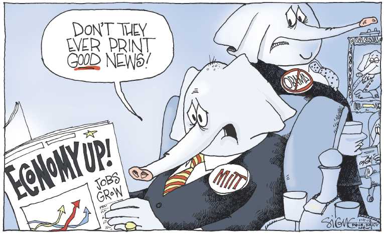 Political/Editorial Cartoon by Signe Wilkinson, Philadelphia Daily News on GOP Seeking Definite Direction