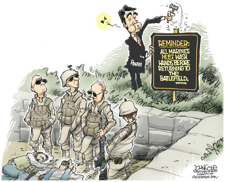 Political/Editorial Cartoon by John Cole, The Times, Scranton, PA on War Against Terror Escalating