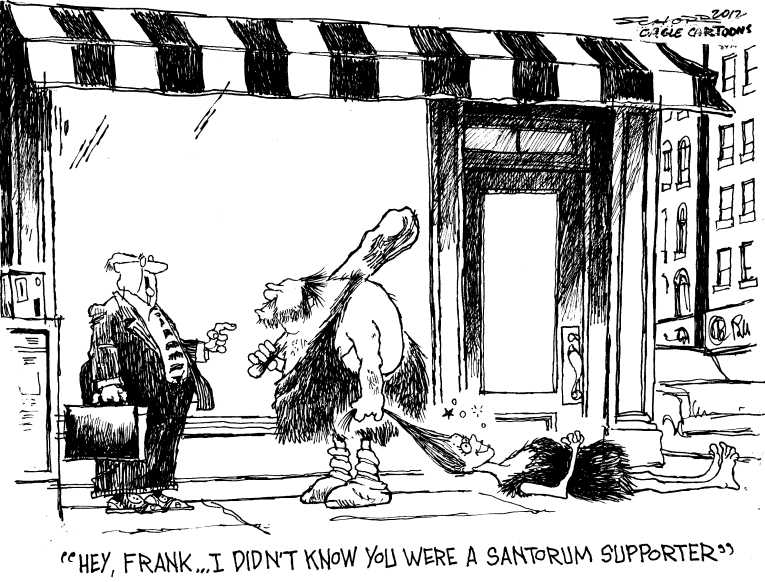 Political/Editorial Cartoon by Bill Schorr, Cagle Cartoons on Gingrich Wins South Carolina