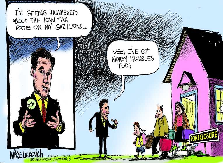 Political/Editorial Cartoon by Mike Luckovich, Atlanta Journal-Constitution on Gingrich Wins South Carolina