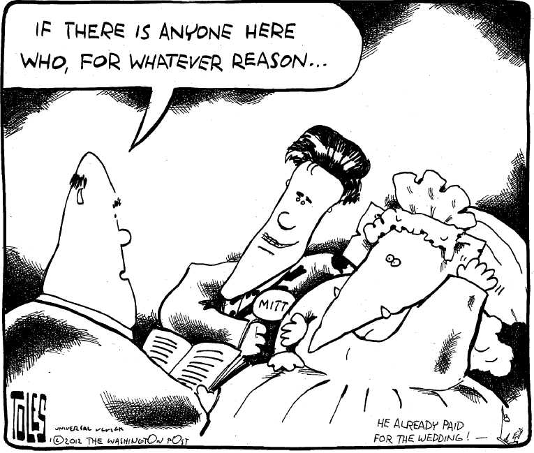 Political/Editorial Cartoon by Tom Toles, Washington Post on Gingrich Wins South Carolina