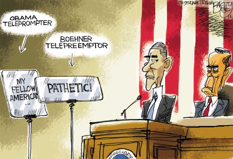 Political/Editorial Cartoon by Pat Bagley, Salt Lake Tribune on Obama Kicks Off Campaign