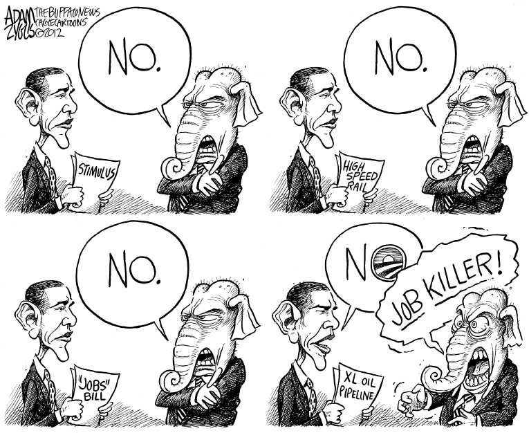 Political/Editorial Cartoon by Adam Zyglis, The Buffalo News on Obama Kicks Off Campaign