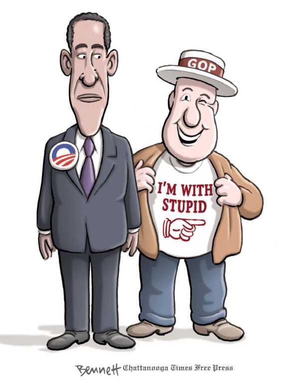 Political/Editorial Cartoon by Clay Bennett, Chattanooga Times Free Press on Obama Kicks Off Campaign