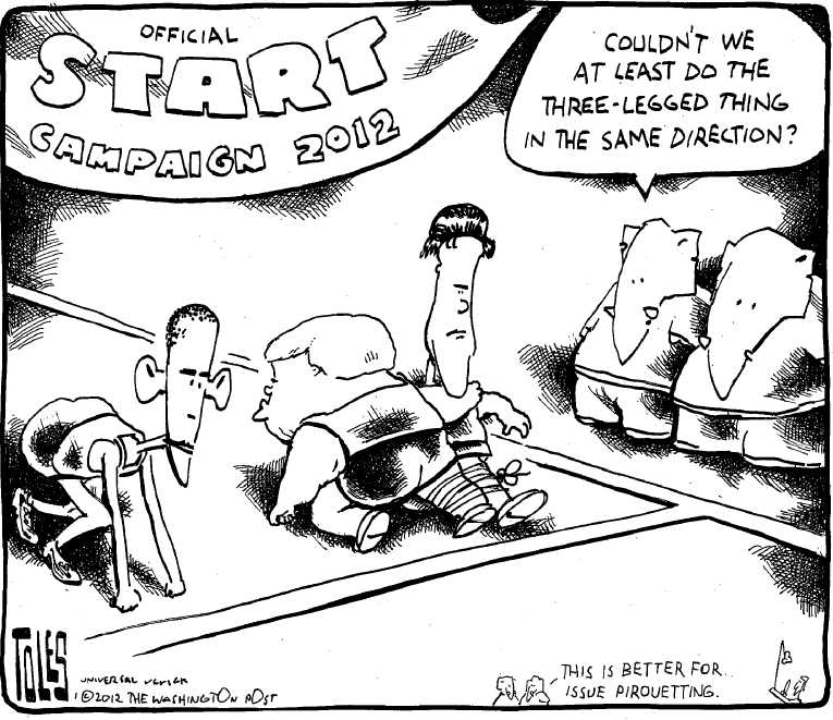 Political/Editorial Cartoon by Tom Toles, Washington Post on Republicans Gaining Momentum