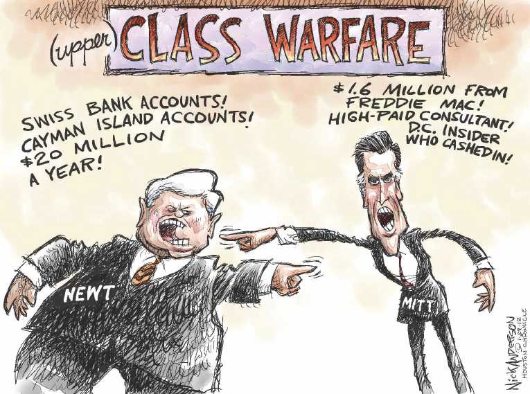 Political/Editorial Cartoon by Nick Anderson, Houston Chronicle on Romney Wins Florida