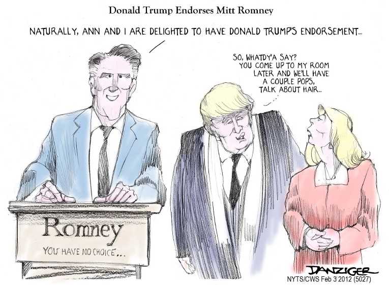 Political/Editorial Cartoon by Jeff Danziger, CWS/CartoonArts Intl. on Romney Hits His Stride