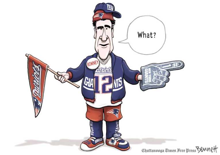 Political/Editorial Cartoon by Clay Bennett, Chattanooga Times Free Press on Romney Hits His Stride