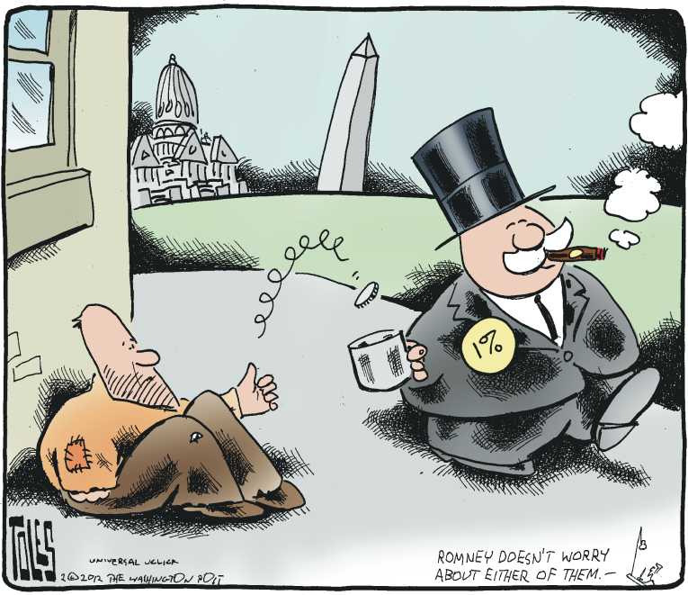 Political/Editorial Cartoon by Tom Toles, Washington Post on Republicans Push for Tax Cuts