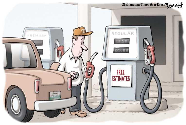 Political/Editorial Cartoon by Clay Bennett, Chattanooga Times Free Press on Republicans Push for Tax Cuts