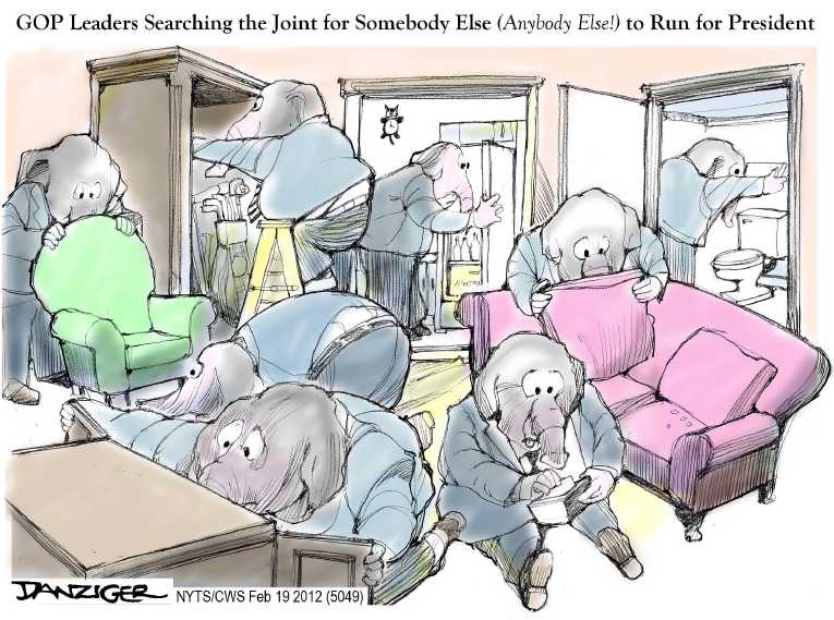 Political/Editorial Cartoon by Jeff Danziger, CWS/CartoonArts Intl. on Romney Loses Lead