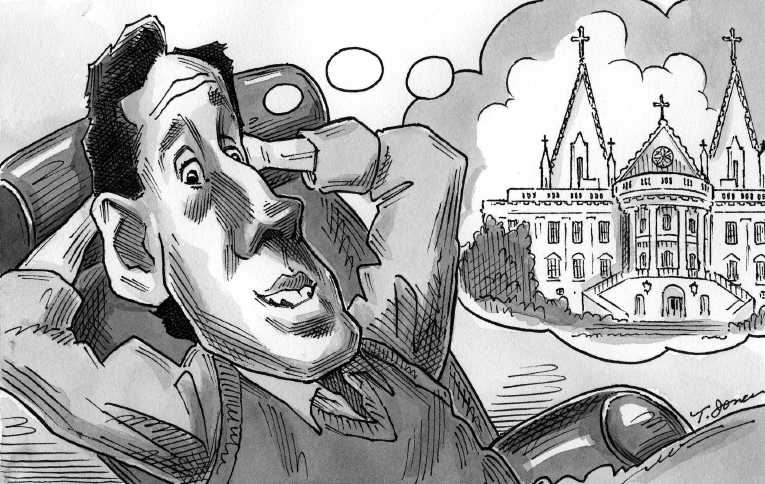 Political/Editorial Cartoon by Taylor Jones, Tribune Media Services on Santorum’s Message Resonates